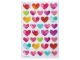 Наклейки гелевые "Сердца", многоразовые, с блестками, 10х15 см, ЮНЛАНДИЯ, 661830