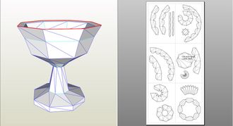 Модель для бумажного моделирования "Бокал"