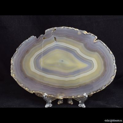 Агат - полированный спил - 174*120*5мм