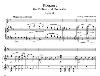 Beethoven. Konzert D-dur fur Violine und Orchestra op.61. Klavierauszug