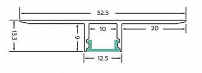 Алюминиевый профиль 4L-5313-2m-DW ANOD+OPAL Гипсокартон SEASTAR