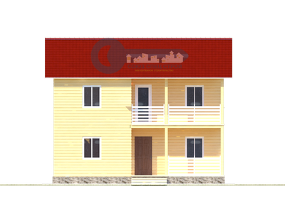 ДЖ-15 ГАБАРИТНЫЕ РАЗМЕРЫ: (9Х6М) 2 ЭТАЖА, ОБЩАЯ ПЛОЩАДЬ: 108М²