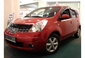 Дефлектор капота темный NISSAN NOTE 2005-2009,