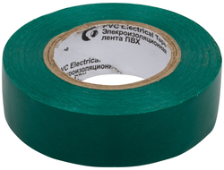 Изолента ROLLIX ПВХ 19 мм х 0,15 мм х 20 м, зеленая, 11034