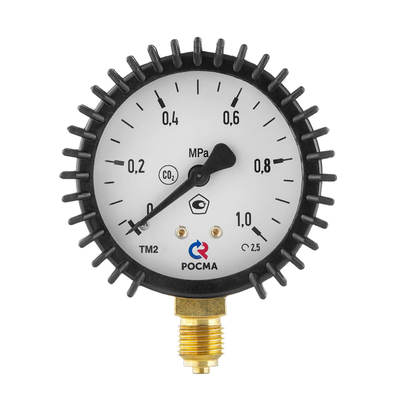 Манометр 1,0 МПа, ?63 мм, G1/4, углекислота