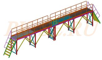 Разборная эстакада для осмотра транспорта ЭРА-12