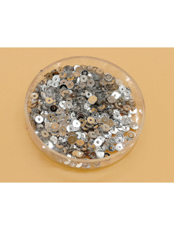 Пайетки 3 мм, цвет серебро