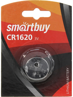 Батарейка CR1620 литиевая Smartbuy SBBL-1620-1B 3V 1 шт