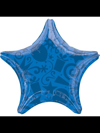 Фольгированный шар с гелием &quot;Звезда шары-подарки синяя&quot; 45 см