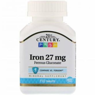 Железо 27 мг.IRON (110 таблеток)21st Century