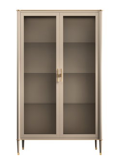 ВИТРИНА 2-Х ДВЕРНАЯ ВЕНЕЦИЯ АРТ Т-102 МЕЛАНЖ/ОРЕХ (L114,6*P45*H193) TIMBER