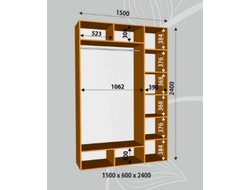 Шкаф-купе ширина 1500