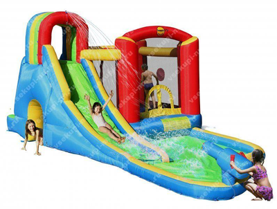 Батут Happy Hop и водная горка «Всплеск волны»