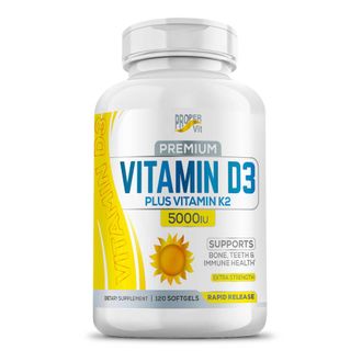 (Proper Vit) Vitamin D3 5000 IU + Vitamin K2 - (120 капс)