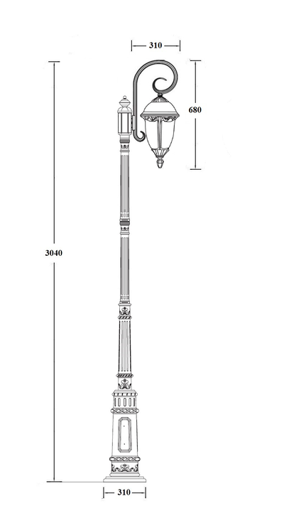 Светильники садово-парковые серии St. Louis