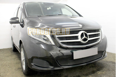 Защита радиатора Mercedes-Benz V-Klass II 2014- black