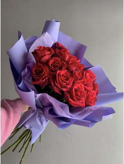 БУКЕТ 15  РОЗ 60СМ "PREMIUM"