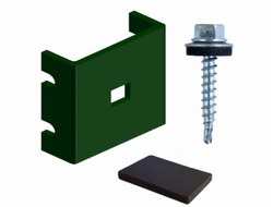 Комплект крепления №5.1(саморез 5,5*38мм, скоба 40*35мм, вкладыш полимерный) RAL(Zn+ПП)