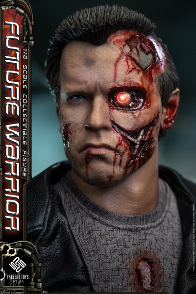 Терминатор Т-800 (Арнольд Шварценеггер) - Коллекционная фигурка 1/6 Future Warrior Leather version (PT-sp80) - PRESENT TOYS