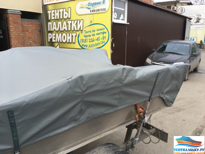 Тент на лодку РИВЕРБОТ 390 С КРЕНОЛИНАМИ