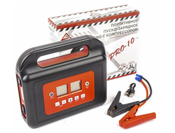 Портативное пусковое (зарядное) устройство Pro-10, 10000 мАч, 800А, с компрессором ARNEZI R7990237
