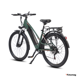 Электровелосипед WHITE SIBERIA CAMRY LIGHT 500W матовый зеленый