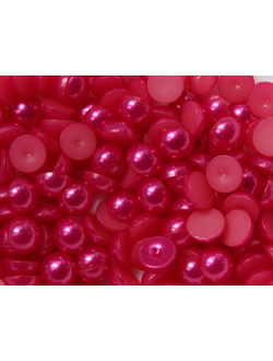 Полубусины 10 мм, цвет фуксия