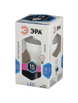 Лампа светодиодная ЭРА LED A60-15W-840-E27 15Вт Е27 4000К Б0033183