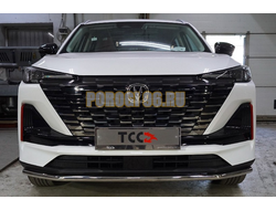Защита передняя нижняя 42,4 мм ТСС для Changan CS55 plus 2WD 1.5T 2023-