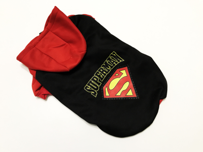 Толстовка для крупных собак Superman черная