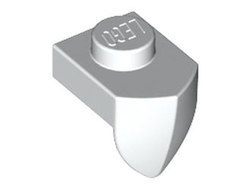 Plate, Modified 1 x 1 with Tooth Vertical, White (15070 / 6046905)