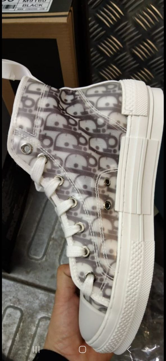 Converse Dior серые высокие