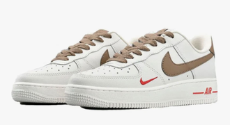 Nike Air Force 1 07 Low White Brown Арт 18