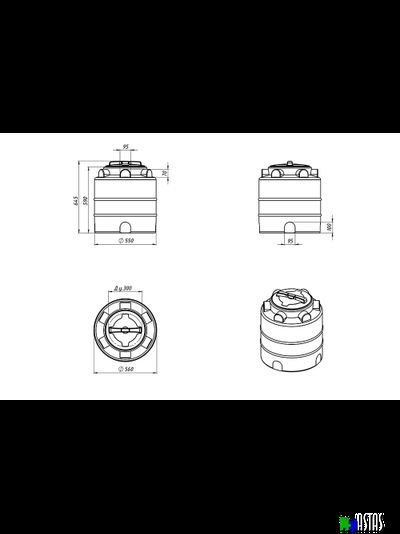 Емкость Экопром ЭВЛ-Т 100 л синяя