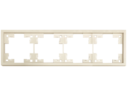 Рамка четверная стандарт, кремовый сатин Rikett - 35840 MC