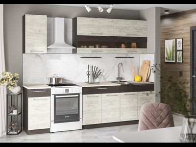 Кухня Маша 2,0 Венге/Крафт белый (ИЦ)