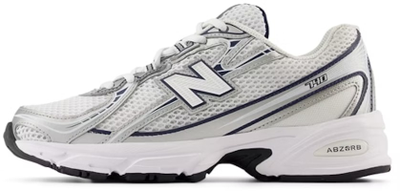 New Balance 740 All White Navy