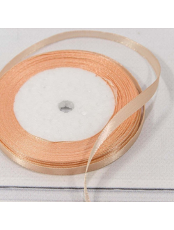 Лента атласная 6мм (174, тем. персиковая), 22,9м