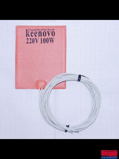 Гибкая нагревающая пластина 100 Вт 220 В (101х127) Keenovo (3М скотч, без термодатчика)