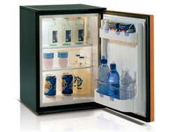 Минибар/мини-холодильник абсорбционный VITRIFRIGO C420 L TOP CLASS 40 л., с деревянной накладкой на дверь, чёрный, 390*460*544 мм