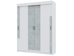 Шкаф-купе Victor 1,6м, бетон/белый