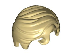Minifigure, Hair Swept Right with Front Curl, Tan (98726 / 6373062)