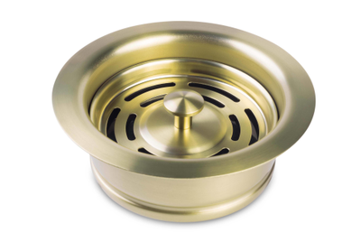 Комплект для измельчителя: фланец + кнопка в цвете "Светлое золото"