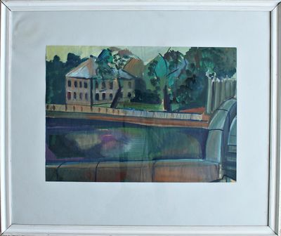 &quot;Набережная&quot; бумага гуашь 2000-е годы