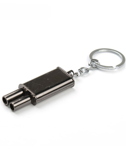 Брелок глушитель, металл, ЧЁРНЫЙ
