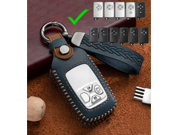 Синий чехол для старого смарт ключа Toyota Corolla, Rav4, Alphard, Yaris с 2006 года