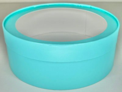 Коробка круглая для зефира, печенья с/о (бирюза), Д200*70мм