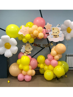 Фотозона из шаров, мини, Пчелка 150*170см