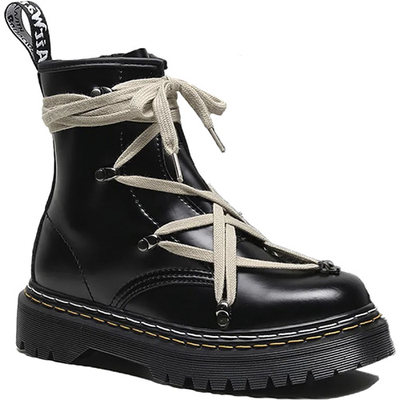 DR MARTENS RICK OWENS 1460 PENTAGRAM BOOTS DOUBLE STITCHING