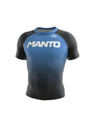 Купить Футболка MANTO rashguard RANK blue в черно-синем цвете для тренировок фото спереди